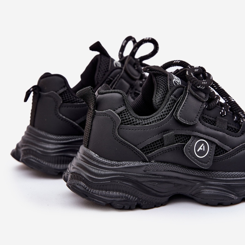 Sneaker per bambini sulla piattaforma nera nero 2