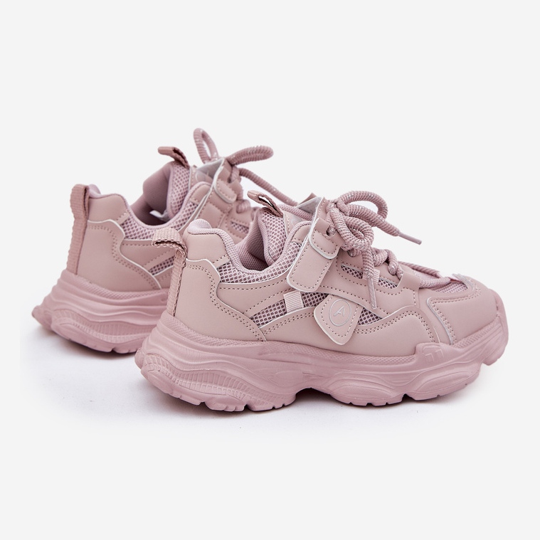 Sneaker per bambini sulla piattaforma rosa 2