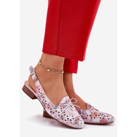 Jezzi Ballerine aperte con un tallone a multicolore aperto 1