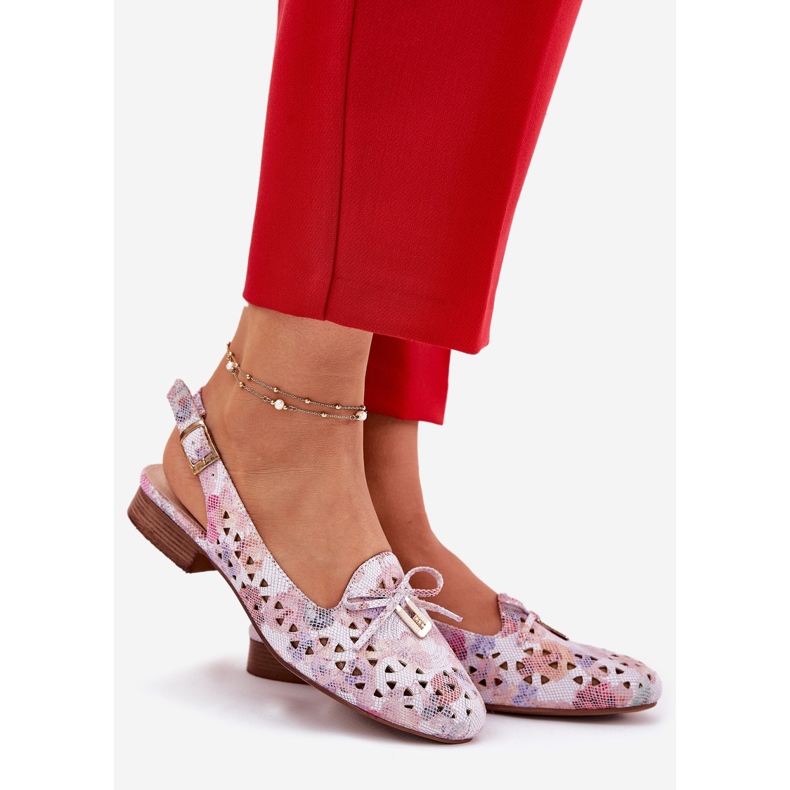 Jezzi Ballerine aperte con un tallone a multicolore aperto 1