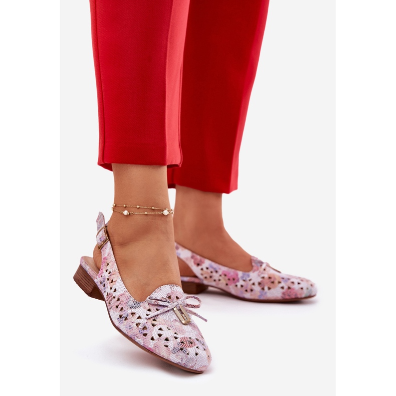 Jezzi Ballerine aperte con un tallone a multicolore aperto 2