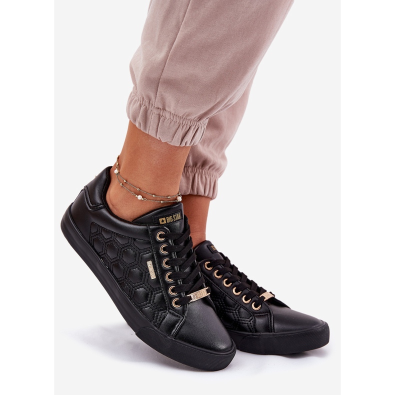 Sneaker femminili con Eco Leather Big Star RR274323 Black nero 1