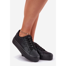 Sneaker da donna in pelle Eco sulla piattaforma Big Star RR274299 Black nero 1