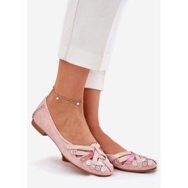 Ballerinas in pelle femminile Maciejka 01358-51 rosa 1