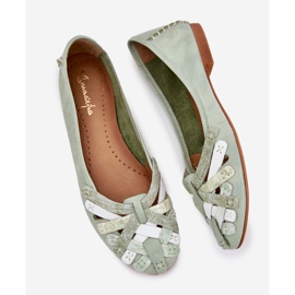 Ballerinas in pelle femminile Maciejka 01358-50 Mint verde 2