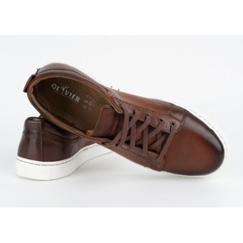 Olivier Scarpe casual da uomo in pelle 946MA marrone 3