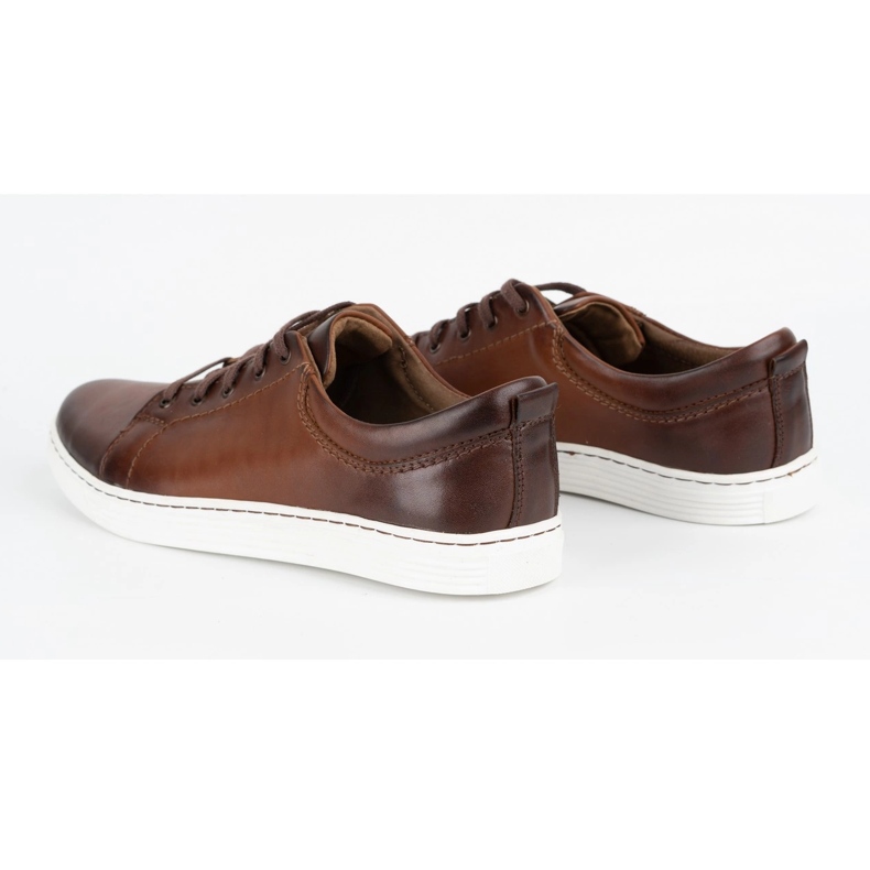 Olivier Scarpe casual da uomo in pelle 946MA marrone 4