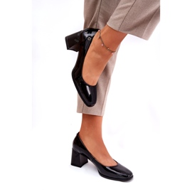 Pompe da donna laccate in pelle sul Vinceza 91130 Black Post nero 2