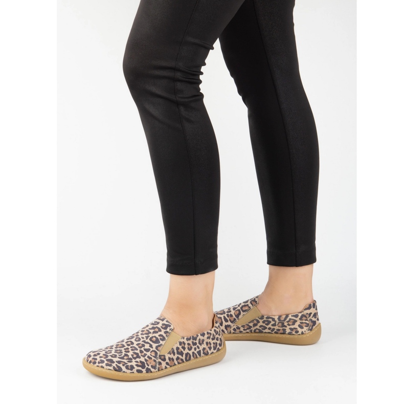 Olivier Leopard minimalista a piedi nudi femminile 1308pol marrone 1