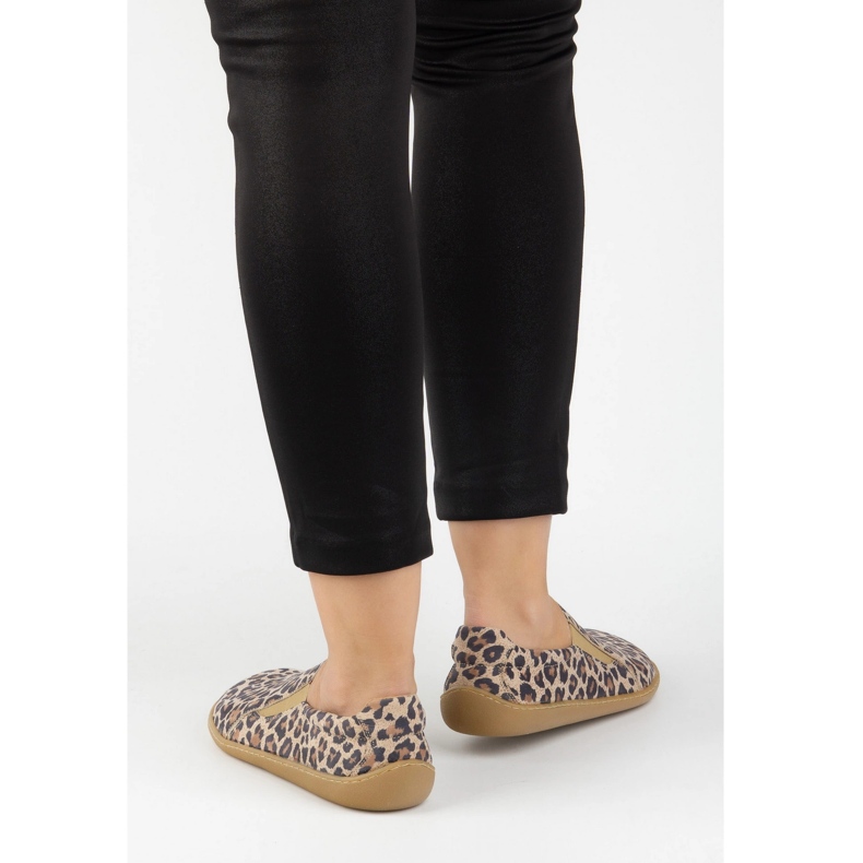 Olivier Leopard minimalista a piedi nudi femminile 1308pol marrone 2