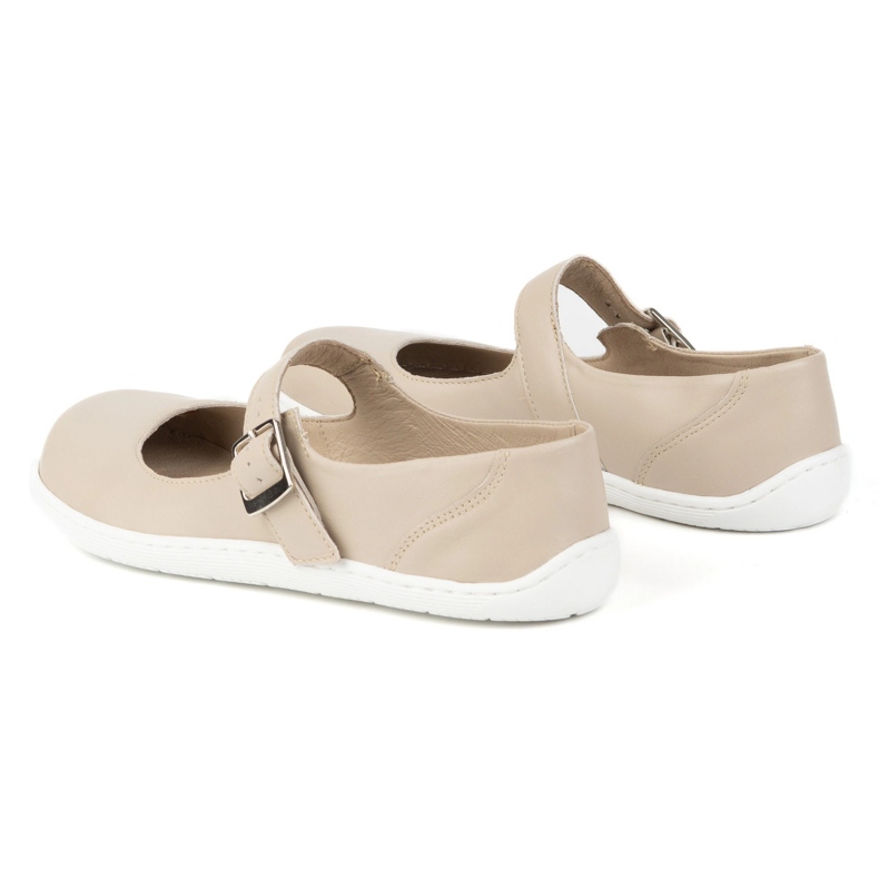 Barefoot Women's Ballerinas Olivier 1286 - Scarpe in pelle con fibbia per le stilizzazioni quotidiane ed eleganti beige 2