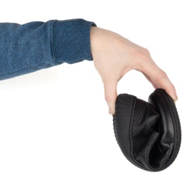 WASAK Scarpe in pelle minimalista da uomo a piedi nudi 0742WK Nero premuto sul fondo nero 1