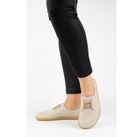Olivier Sneaker minimaliste a piedi nudi da donna 1288pol beige 1