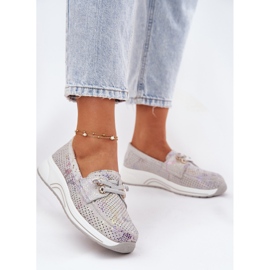 Scarpe in pelle scamosciata realizzate in pelle naturale sulla piattaforma grigia ARTIKER 56C2104 grigio 2