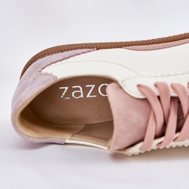 Sneaker in pelle da donna Zazoo N1220 bianco 2