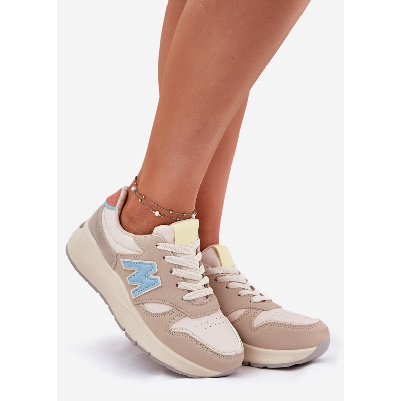 Evento Sneakers Platform da Donna, Beige 1