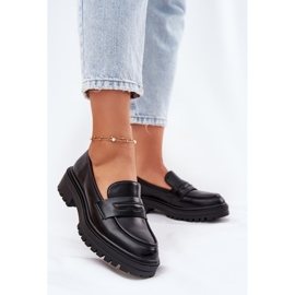 Evento Mocassini da donna classici con eco in pelle nera nero 2