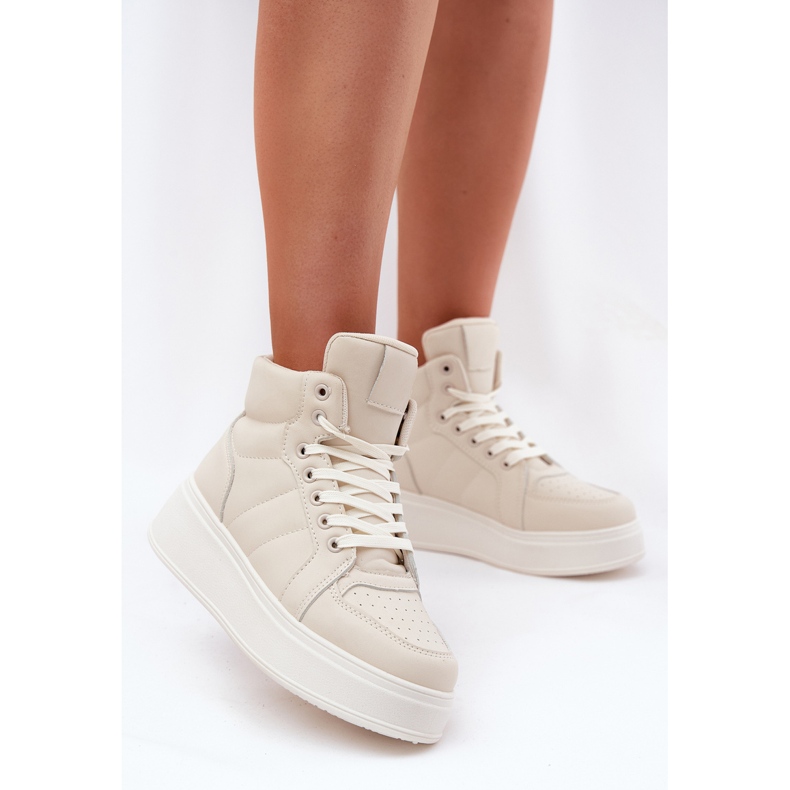 Evento Sneaker da donna alte sulla piattaforma beige 2
