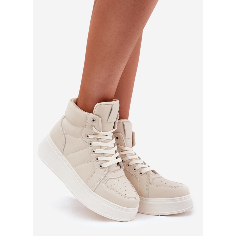 Evento Sneaker da donna alte sulla piattaforma beige 1