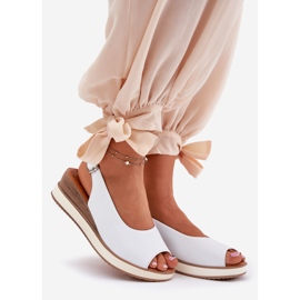 ARTIKER Sandali in pelle sull'artker 56C2317 White zeppa bianca 1
