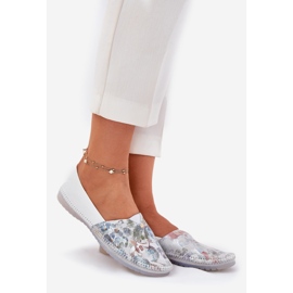Ballerinas in pelle con motivo Maciejka T1930-38 bianco 1