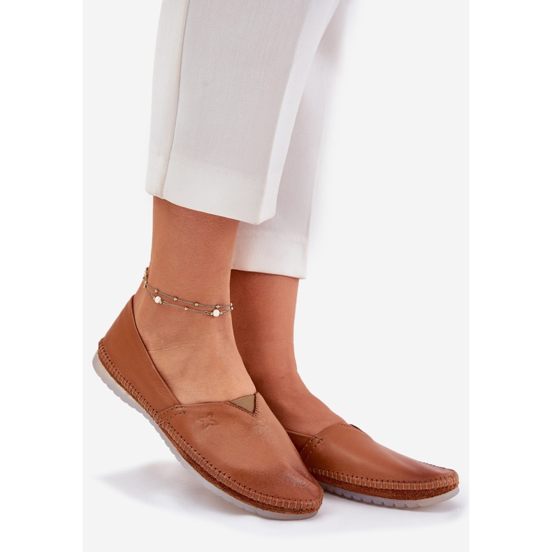 Ballerine in pelle liscia maciejka t1930-29 marrone 1