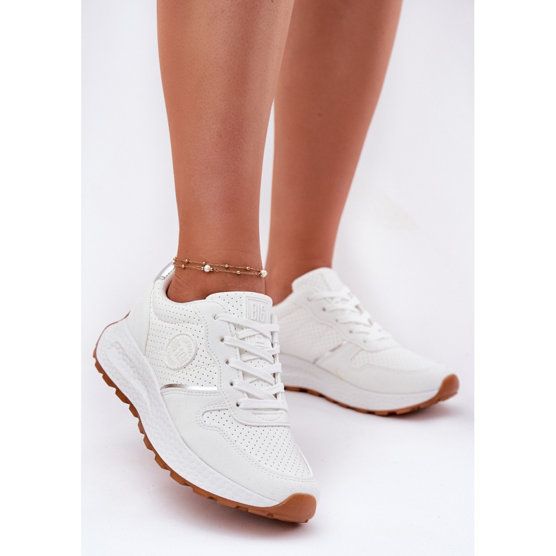 Sneaker da donna sulla piattaforma Big Star RR274487 Sistema Hi-Polish White bianca 2