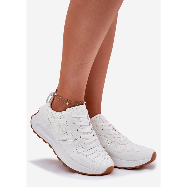 Sneaker da donna sulla piattaforma Big Star RR274487 Sistema Hi-Polish White bianco 1