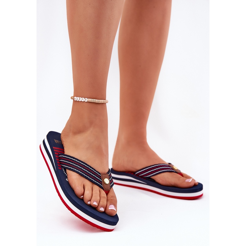 Flip femminile -flip -flip -flips on wedge big star rr274a126 blu navy 2