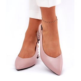 Teli alti femminili con naso appuntito Vinceza 62217 Pink sporco rosa 2