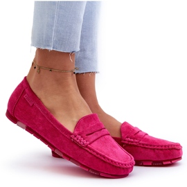 Mocassini da donna in ecopelle scamosciata Big Star NN274934 Memory Foam System Fucsia rosa 4