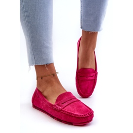 Mocassini da donna in ecopelle scamosciata Big Star NN274934 Memory Foam System Fucsia rosa 2