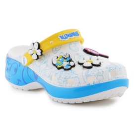 Flap della piattaforma Puffi CROCS CLOG 210822-90H bianco 1