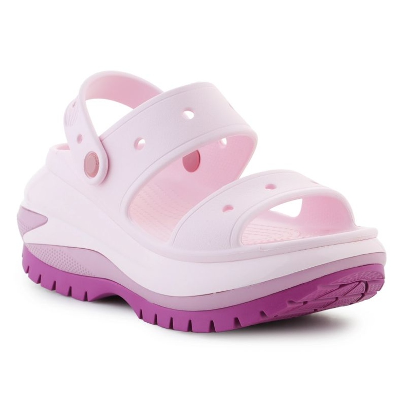 Sandali crocs classici mega cofino chogo 207989-5bx rosa 1