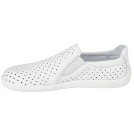 Olivier Openwork minimalista a piedi nudi femminile scivolando 1308pol bianco 1