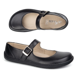 Barefoot Women's Ballerinas Olivier 1286 con una fibbia nero 1