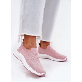 Scarpe Sportive Slip-On Da Donna In Tessuto, Rosa 2