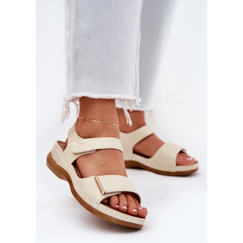 Evento Comodi sandali in velcro da donna d'oro 2