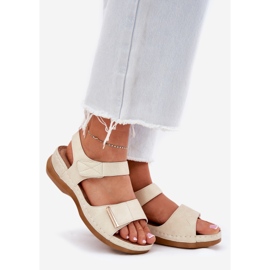 Evento Comodi sandali in velcro da donna d'oro 1