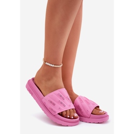 Pantofole da donna sulla piattaforma Big Star RR274A541 Pink rosa 1