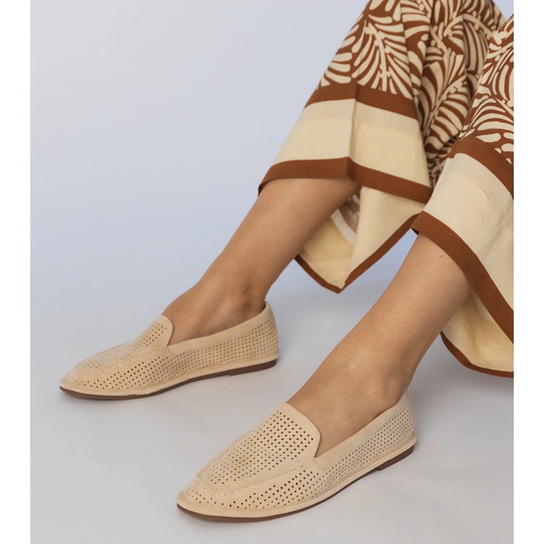 Mocassini openwork beige di ekozamszu 1
