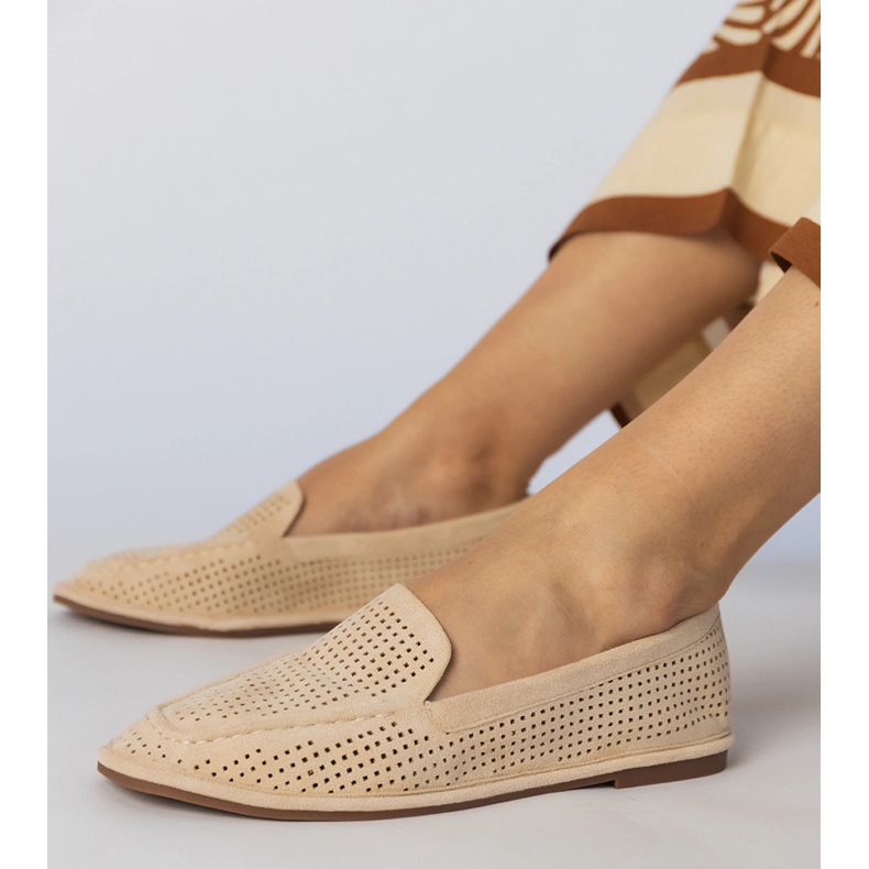 Mocassini openwork beige di ekozamszu 2