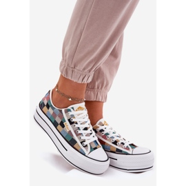 Sneaker femminili modellate sulla piattaforma multicolore Lee Cooper LCW-25-31-3441L beige 1