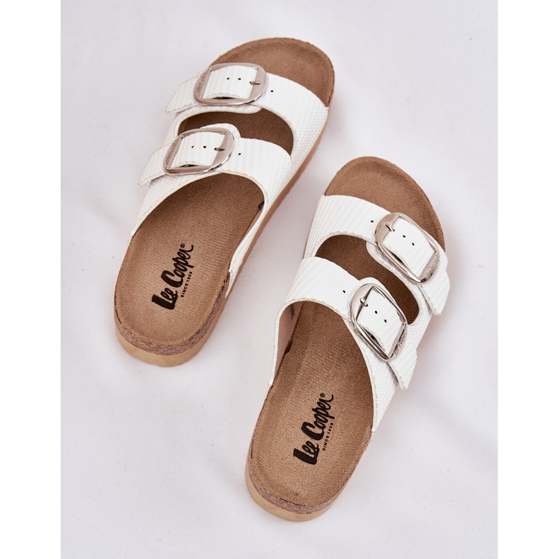 Piattaforma femminile Flip Flip con Lee Cooper LCW-25-35-3496L White Buckles bianco 2