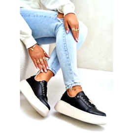 Vinceza Sneakers in pelle sulla piattaforma con un rosa Vincez 89101 nero 5