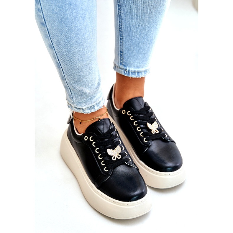 Vinceza Sneakers in pelle sulla piattaforma con un rosa Vincez 89101 nero 3