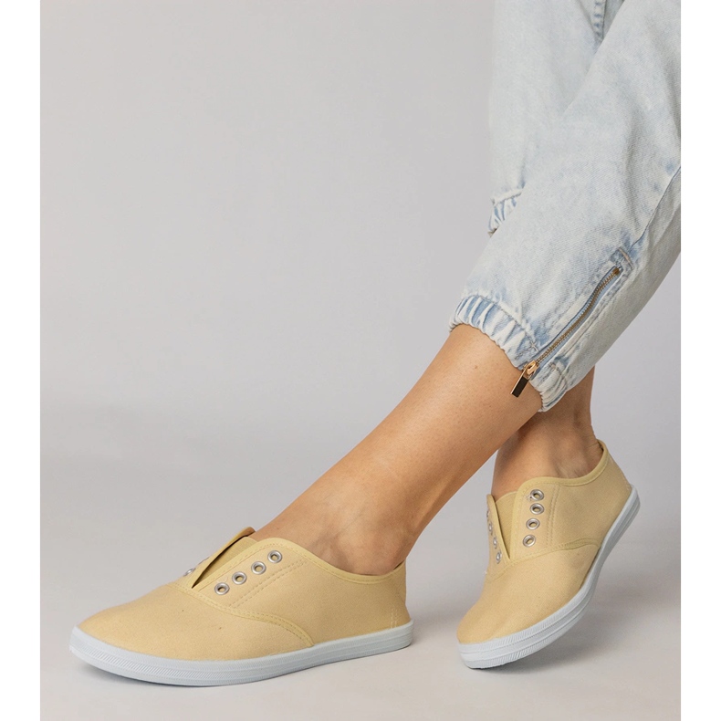 Sneakers slip-on in tessuto grigio 2
