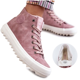 Big Star Sneaker da stelle femminili da donna Alta isolata Pink EE274113 rosa 4