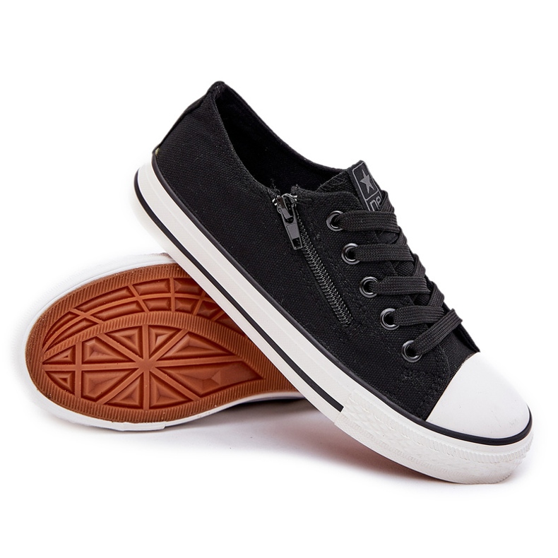 News Pizzo nero -up sneaker basse 4