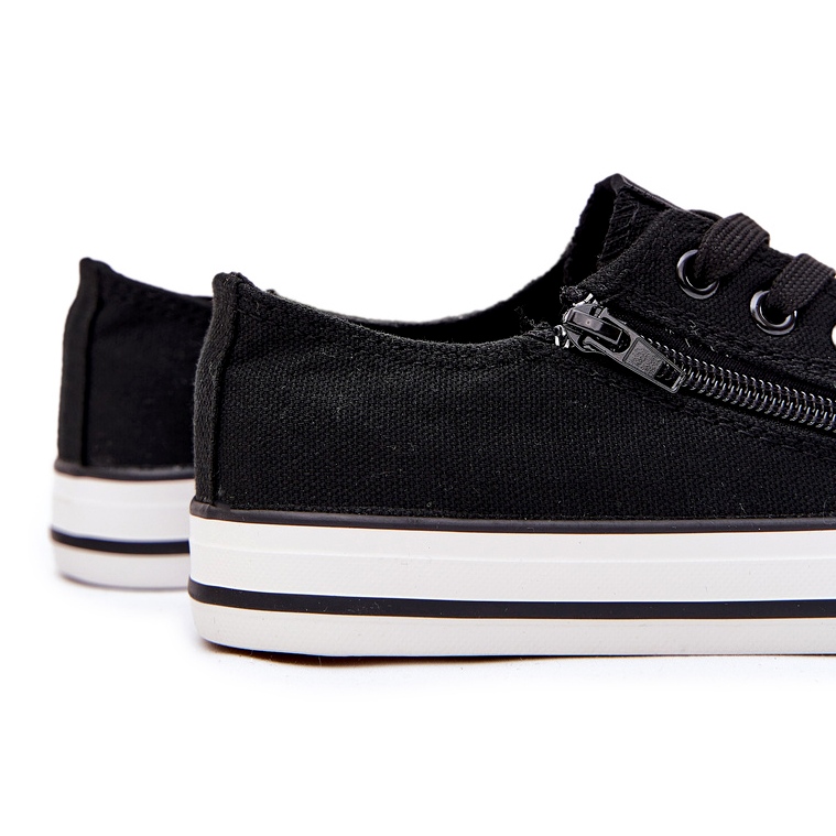 News Pizzo nero -up sneaker basse 1